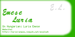 emese luria business card